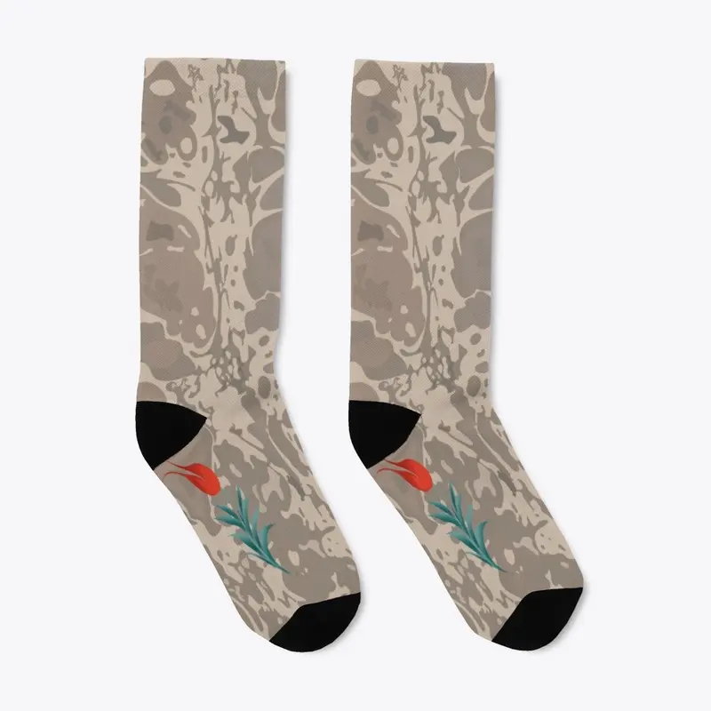 marbling tulip socks